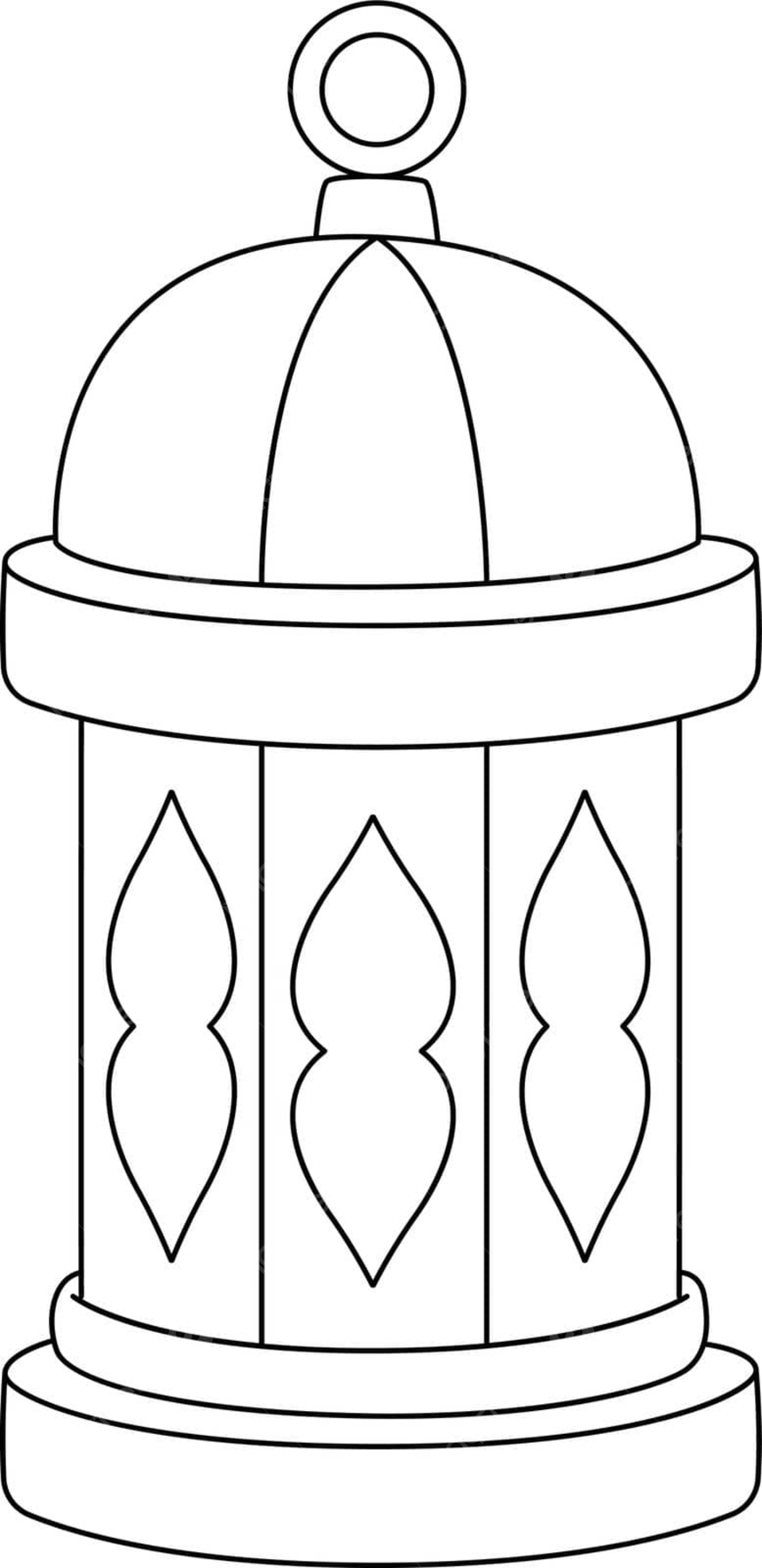 Ramadan Lantern Isolated Coloring Page For Kids Page Graphic intended for Printable Ramadan Lantern Outline