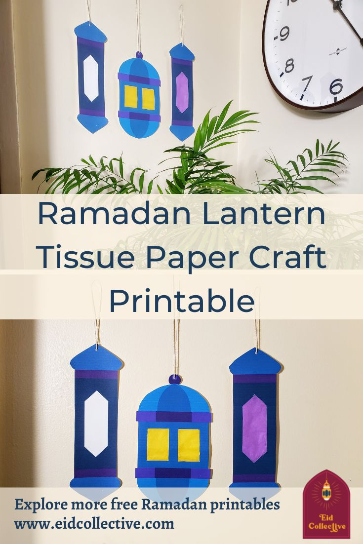 Ramadan Lantern Tissue Paper Craft Printable intended for Free Printable Ramadan Lantern Pattern