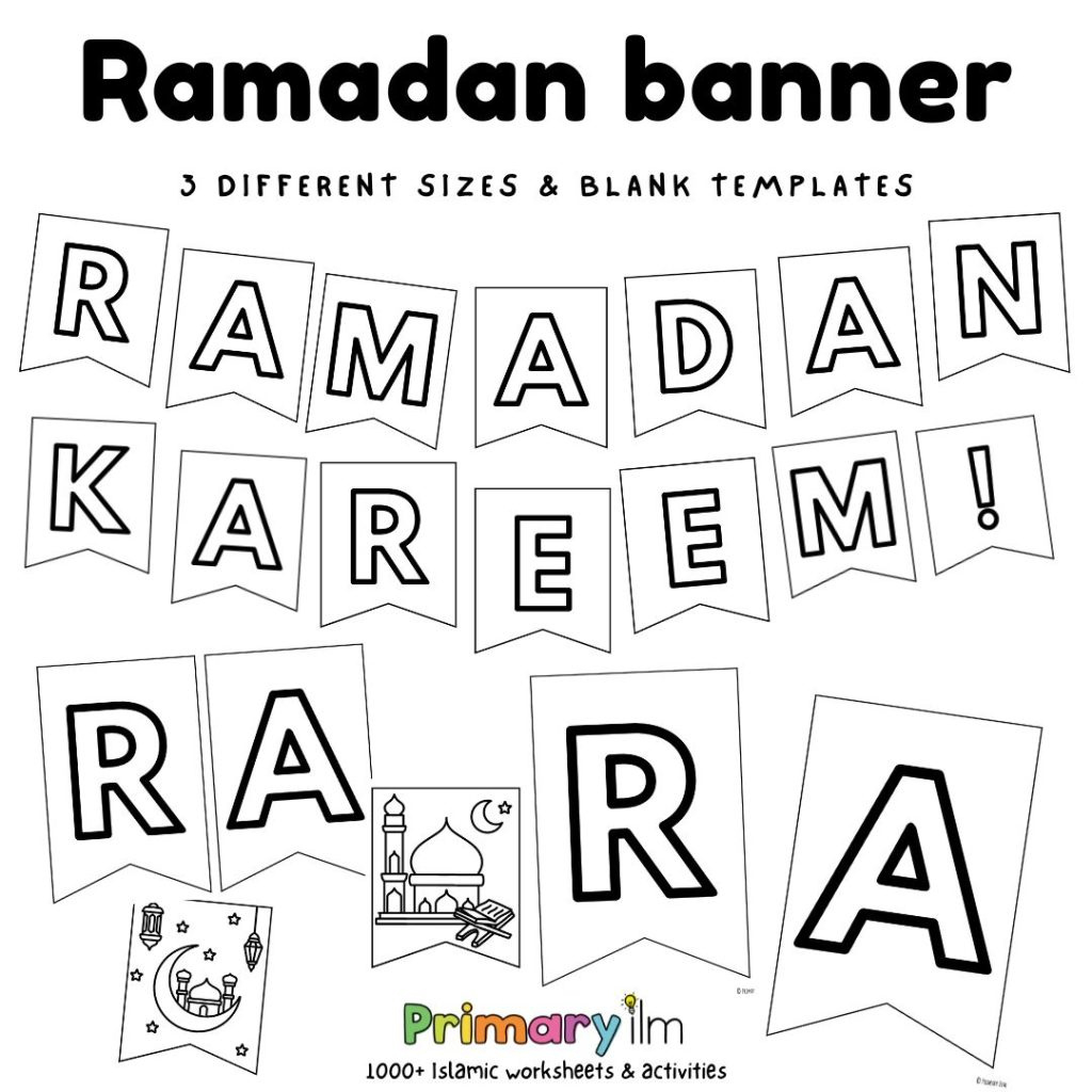 Ramadan Lesson - Primary Ilm with regard to Ramadan Banner Printable Black And White