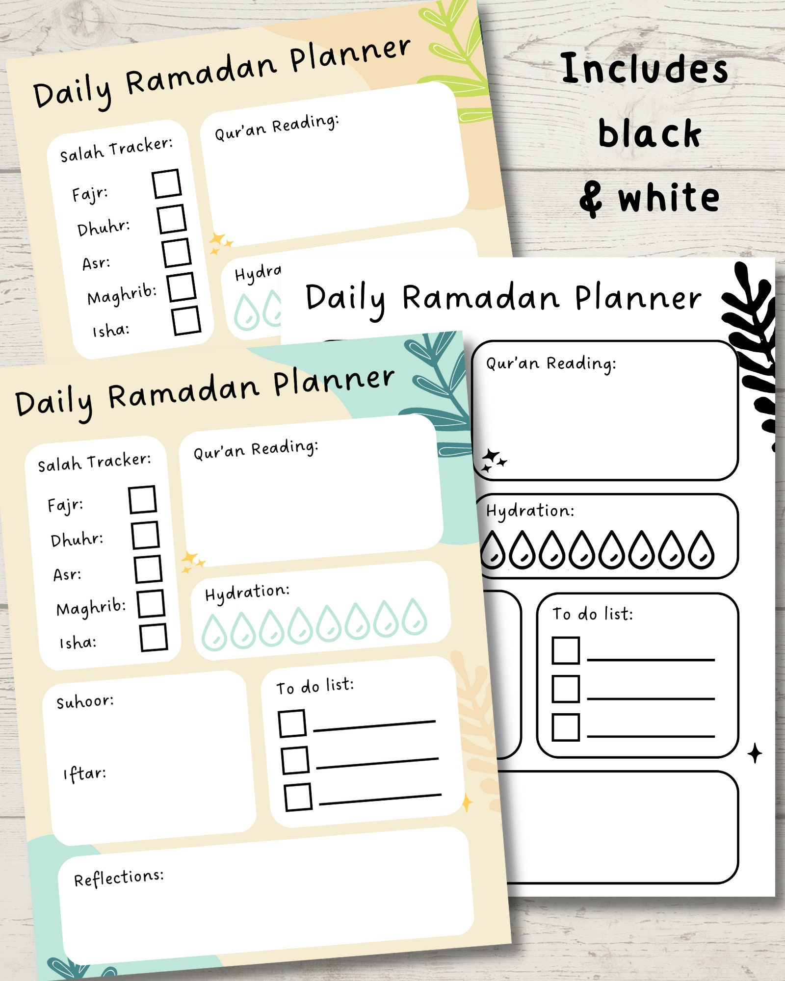 Ramadan Planner Printable Sofortiger Download (3 Seiten) - Etsy.de with regard to Printable Ramadan Planner