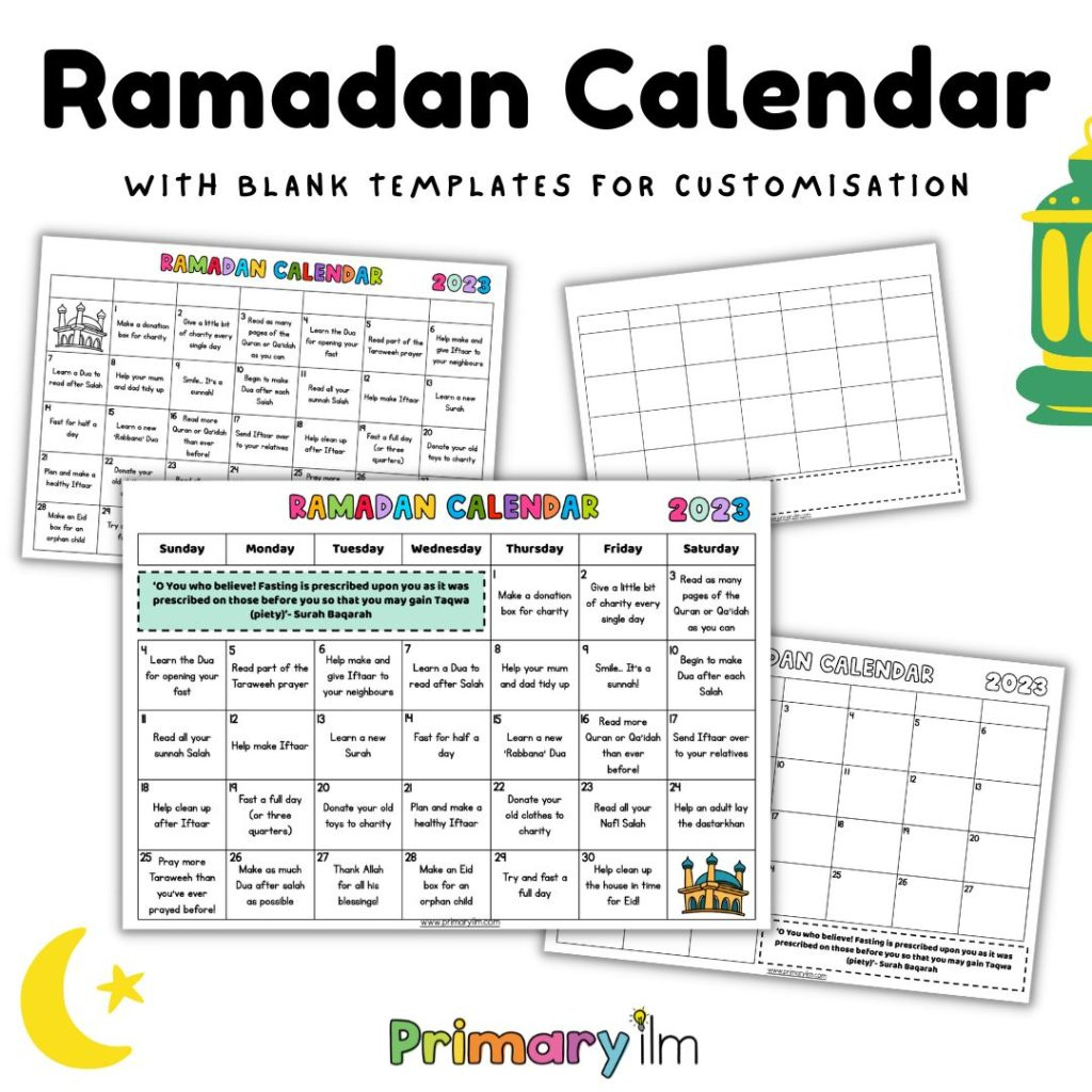 Ramadan Printable Activities - Primary Ilm pertaining to Free Printable Ramadan Calendar