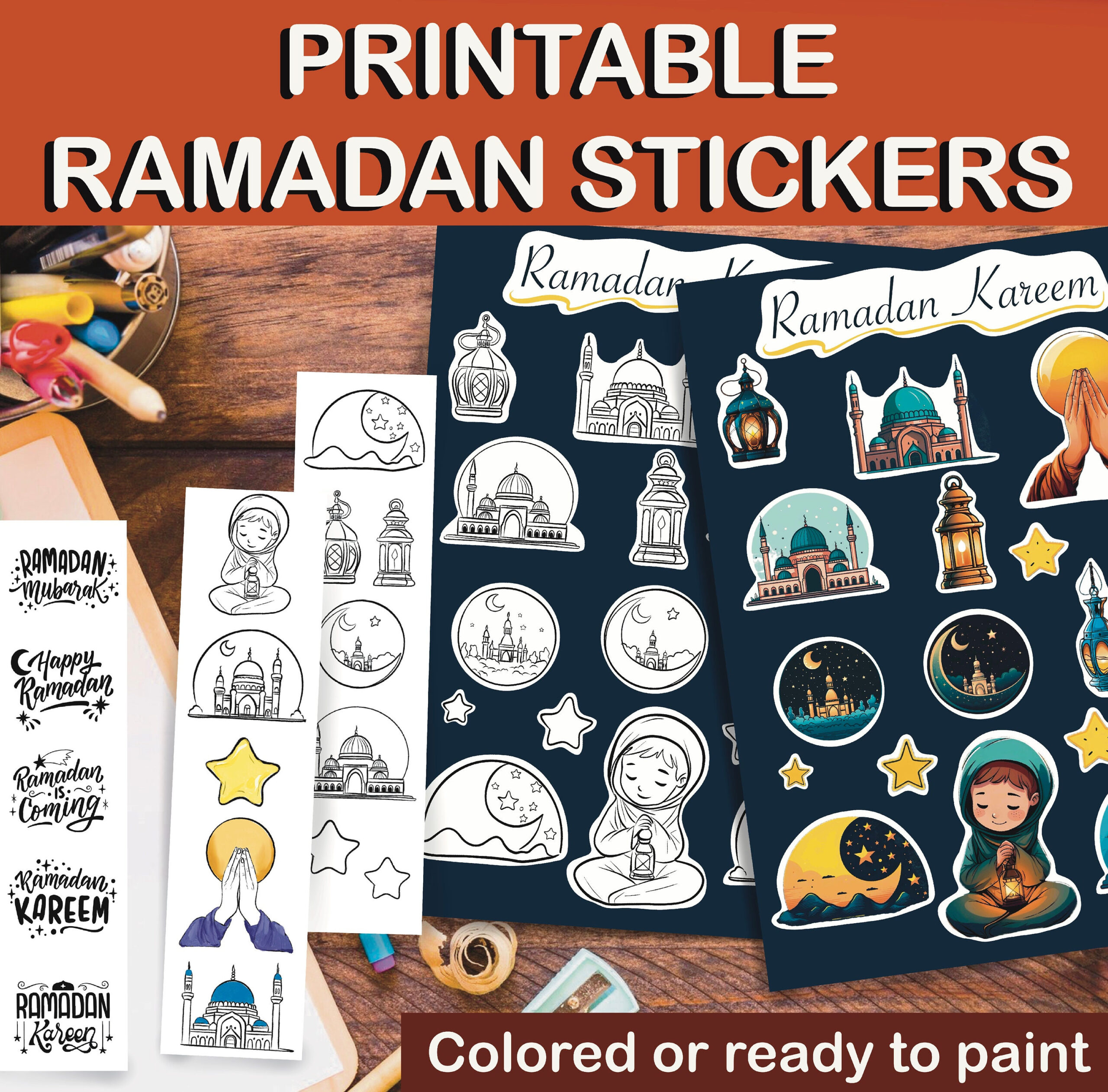 Ramadan Stickers For Kids, Ramadan Them Printable Stickers with regard to Printable Ramadan Stickers