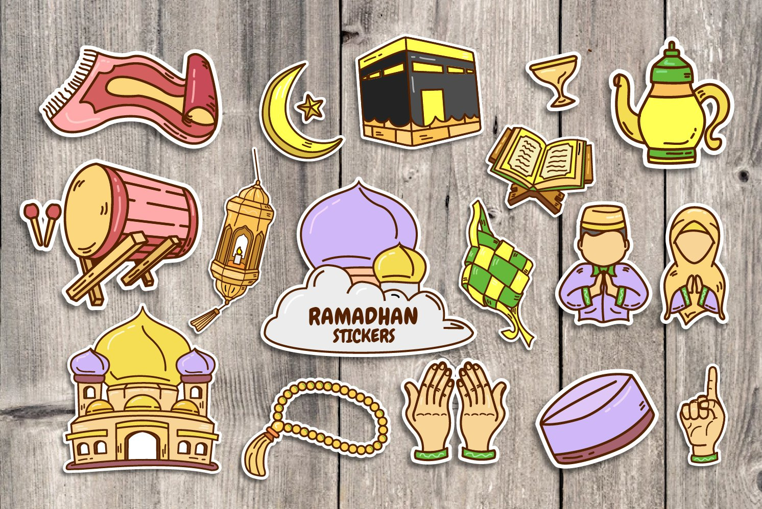 Ramadan Stickers Pack with Printable Ramadan Stickers