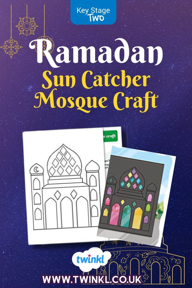 Ramadan Sun Catcher Mosque Craft Key Stage 2 Children for Ramadan Suncatcher Printable