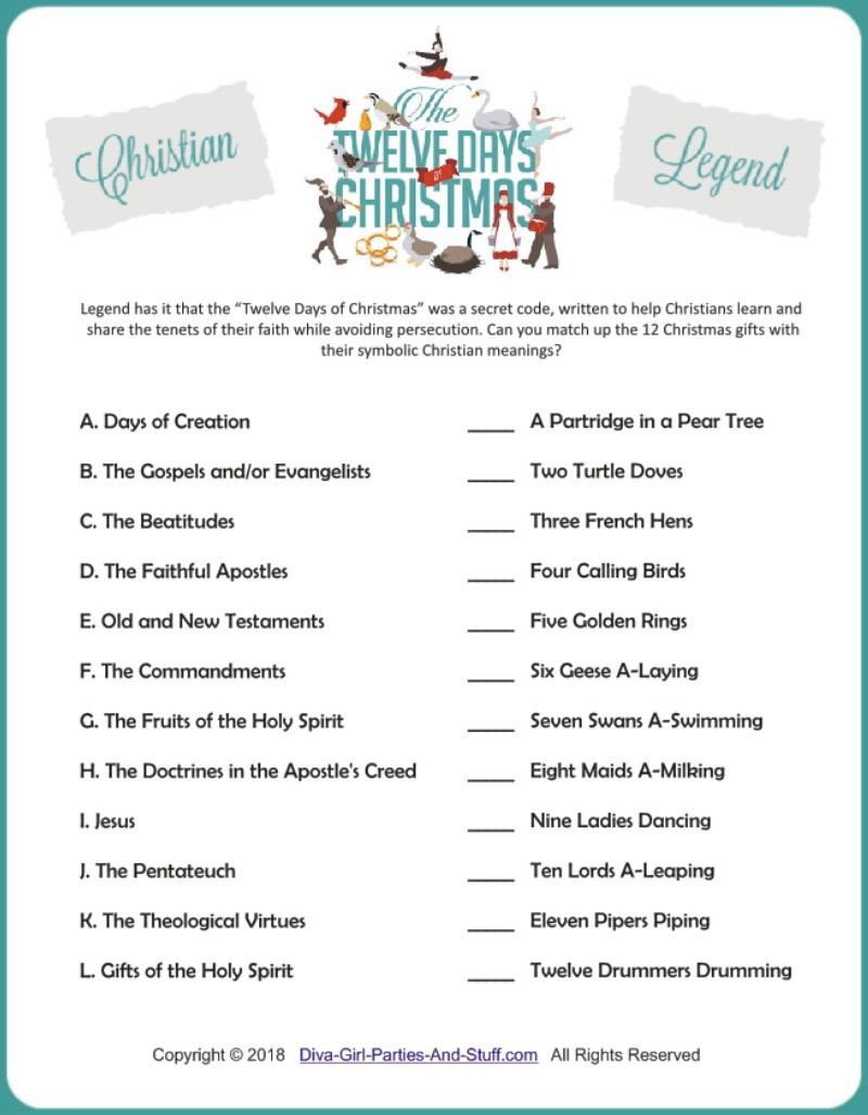 Right Left Christmas Game Based On The Nativity Story within Free Christian Christmas Games Printables
