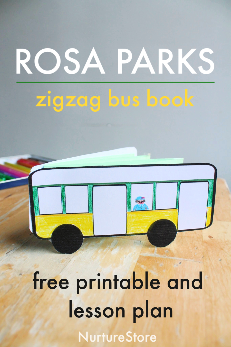 Rosa Parks Lesson Plan With Free Printable Bus Book - Nurturestore with regard to Rosa Parks Bus Printable