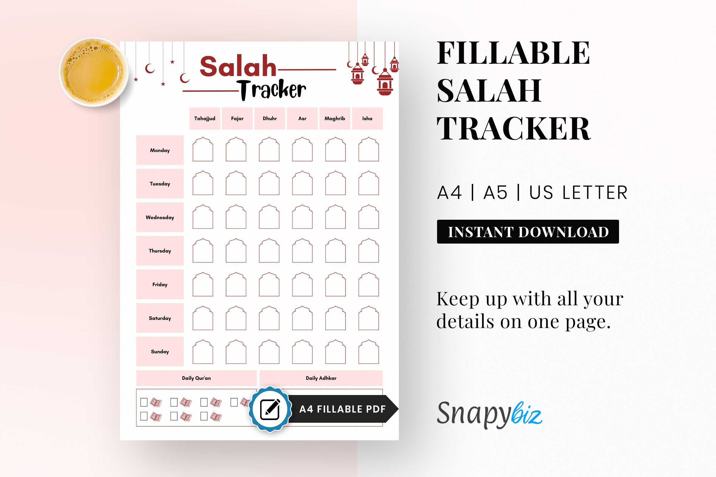 Salah Printable Ramadan Planner Pdf with Free Printable Ramadan Planner