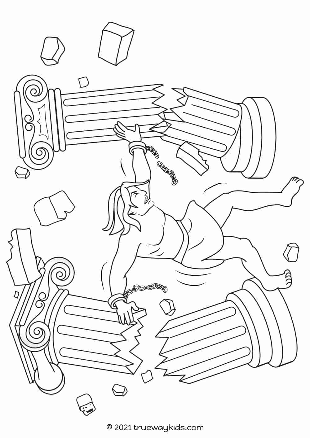 Samson - Free Bible Lesson For Kids - Trueway Kids within Free Printable Samson Craft Template