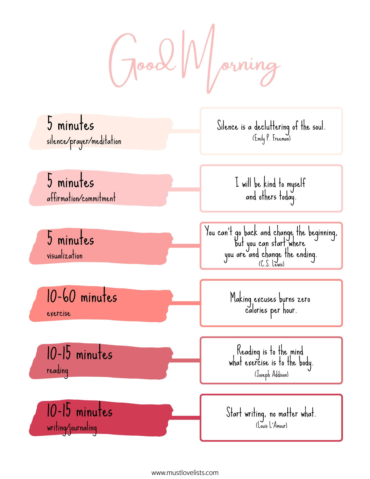 Savers Miracle Morning Inspiration (Pink Ombre), Guten Morgen intended for Miracle Morning Savers Printable