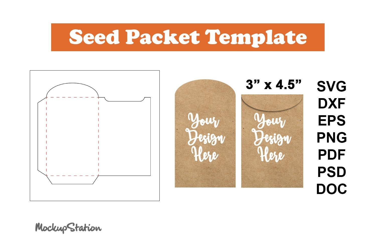 Seed Packet Template Svg | Envelope Template Psd Files regarding Free Printable Seed Packet Templates