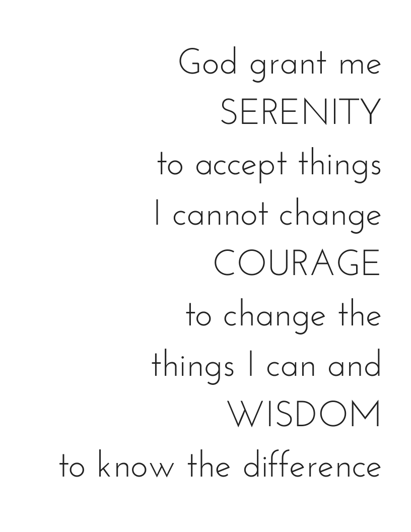 Serenity Prayer Printable - Hungry Happy Home with regard to Printable Serenity Prayer Free