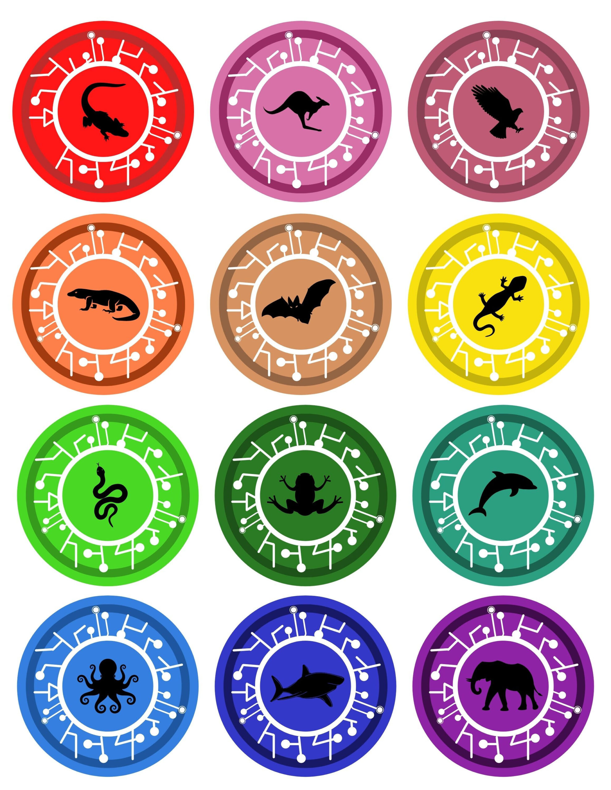 Set Of 48 &amp;quot;Creature Power&amp;quot; Discs (Inspired), 2.5&amp;quot; Printable Pdf within Wild Kratts Creature Power Discs Printable Free