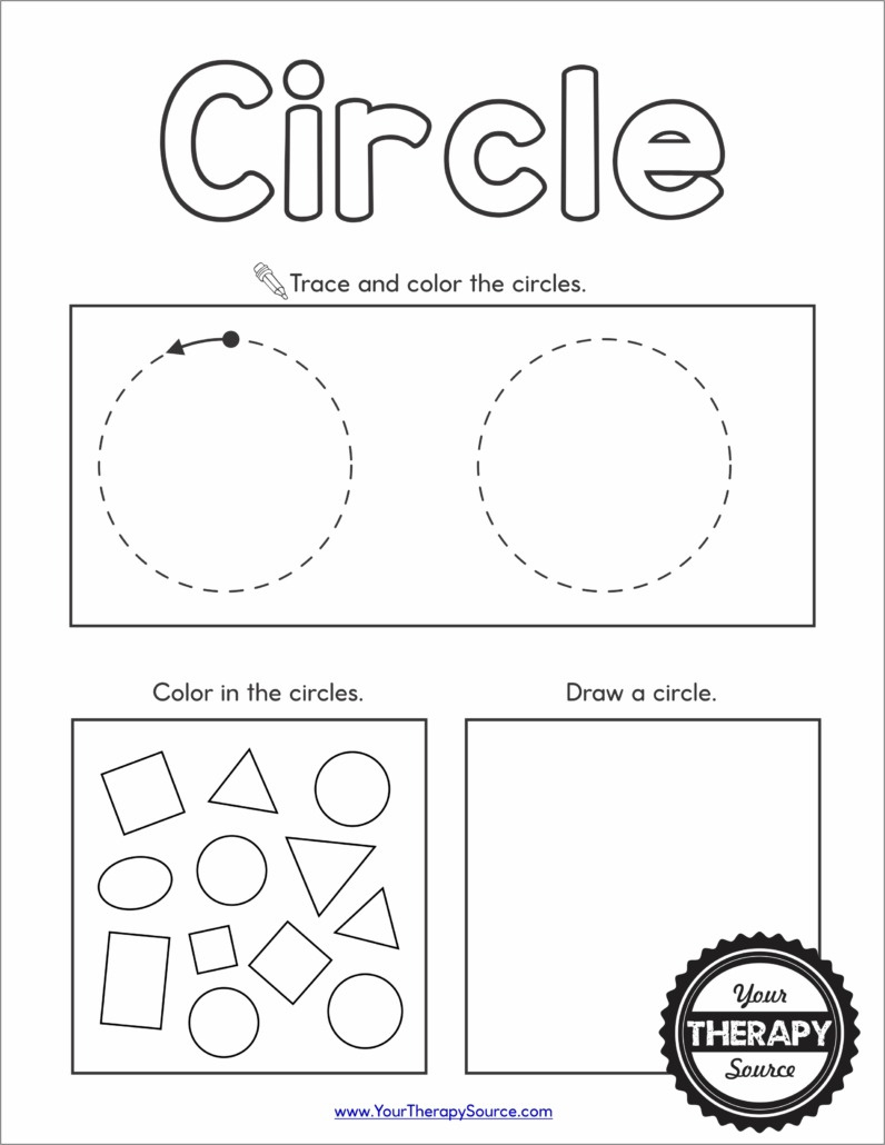 Shapes Worksheet Preschool - Free Printables - Your Therapy Source in Circle Worksheet Printable For Preschool