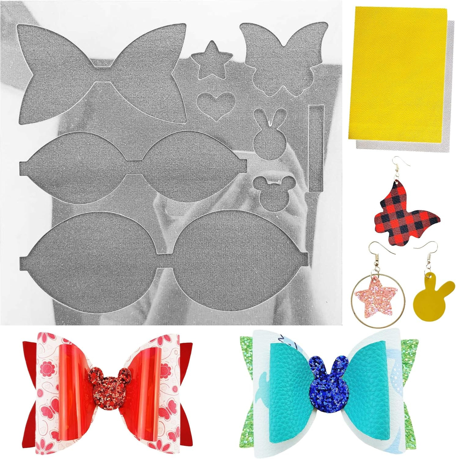 Shuangart Reusable Large Size Bows Making Template Tanzania | Ubuy with Printable Faux Leather Sheets