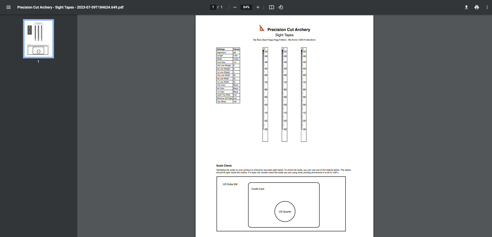 Free Printable Archery Sight Tapes FREE Printable HQ