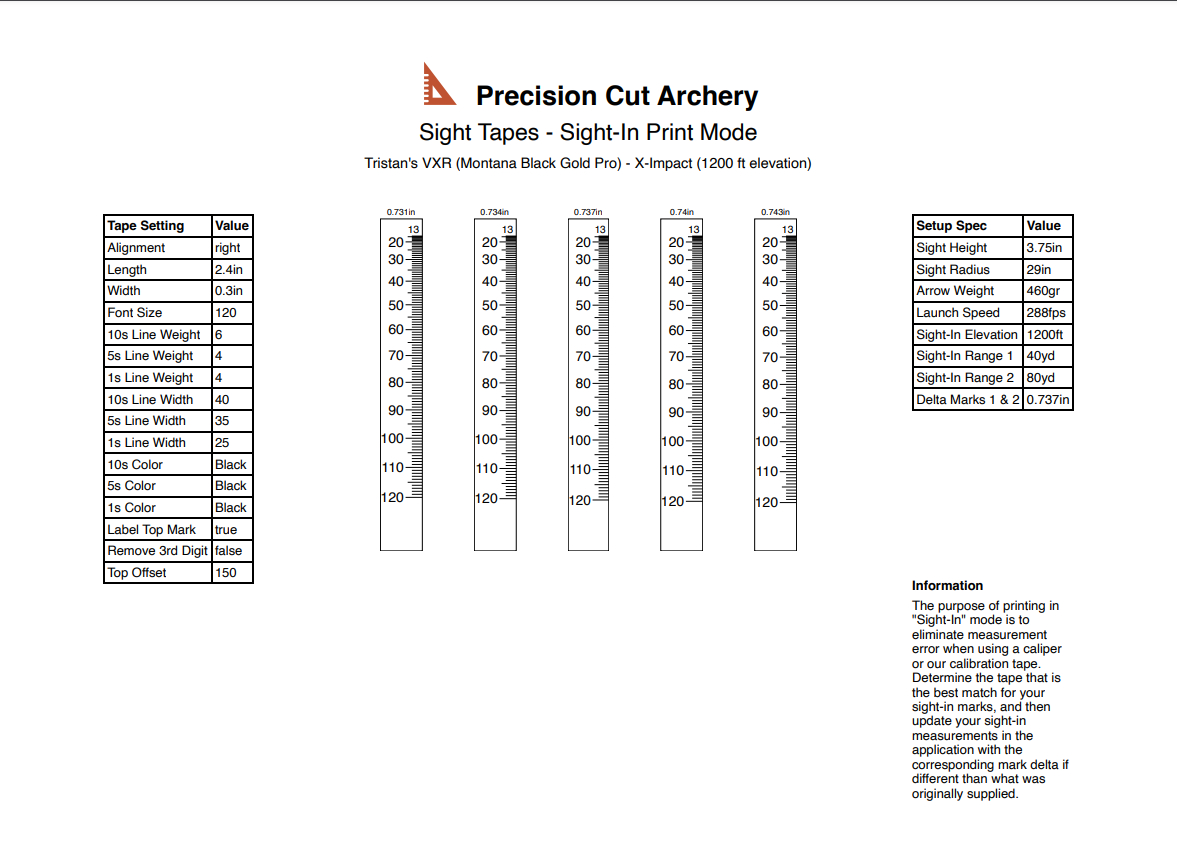 Free Printable Archery Sight Tapes FREE Printable HQ