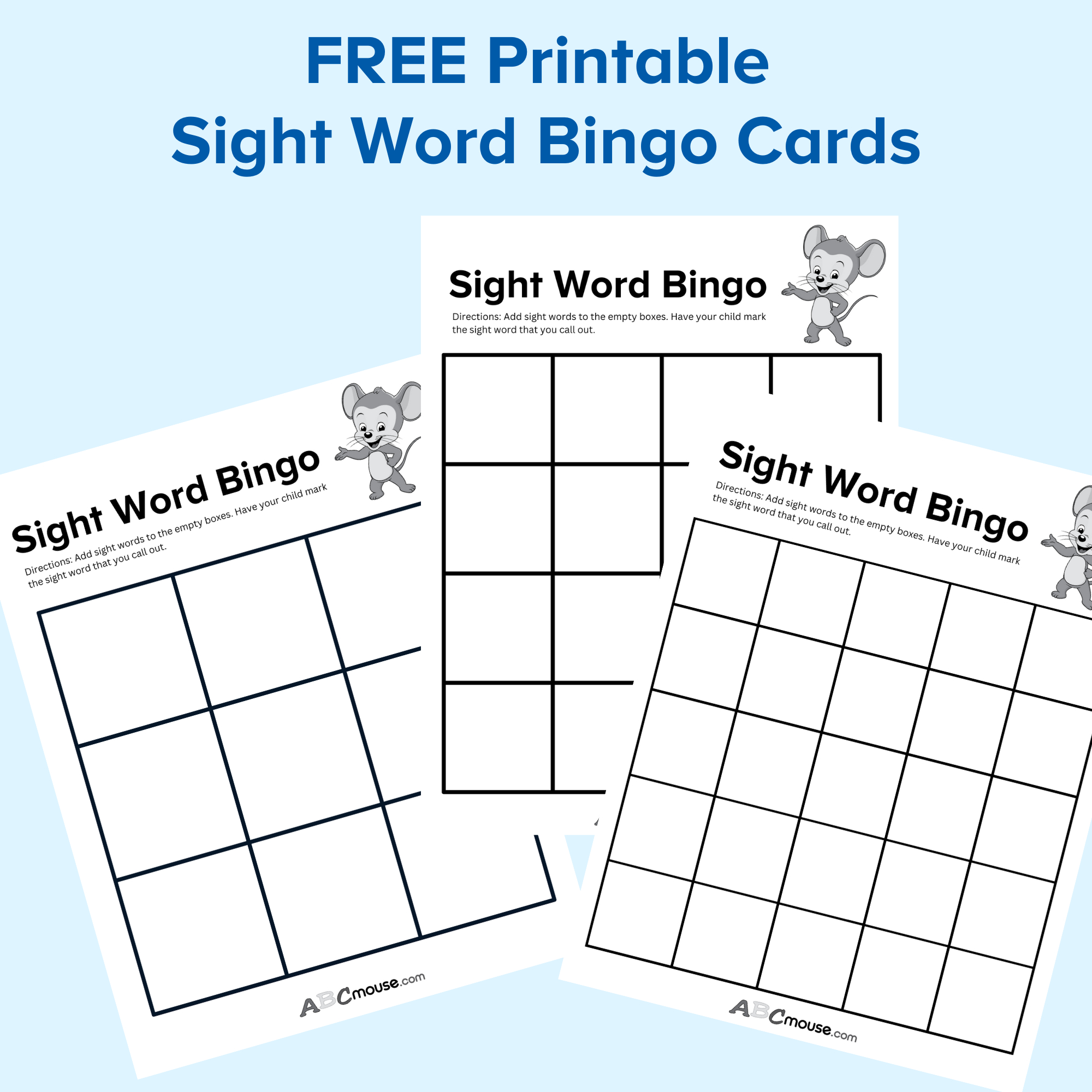 Sight Word Bingo Cards | Abcmouse throughout Sight Word Bingo Cards