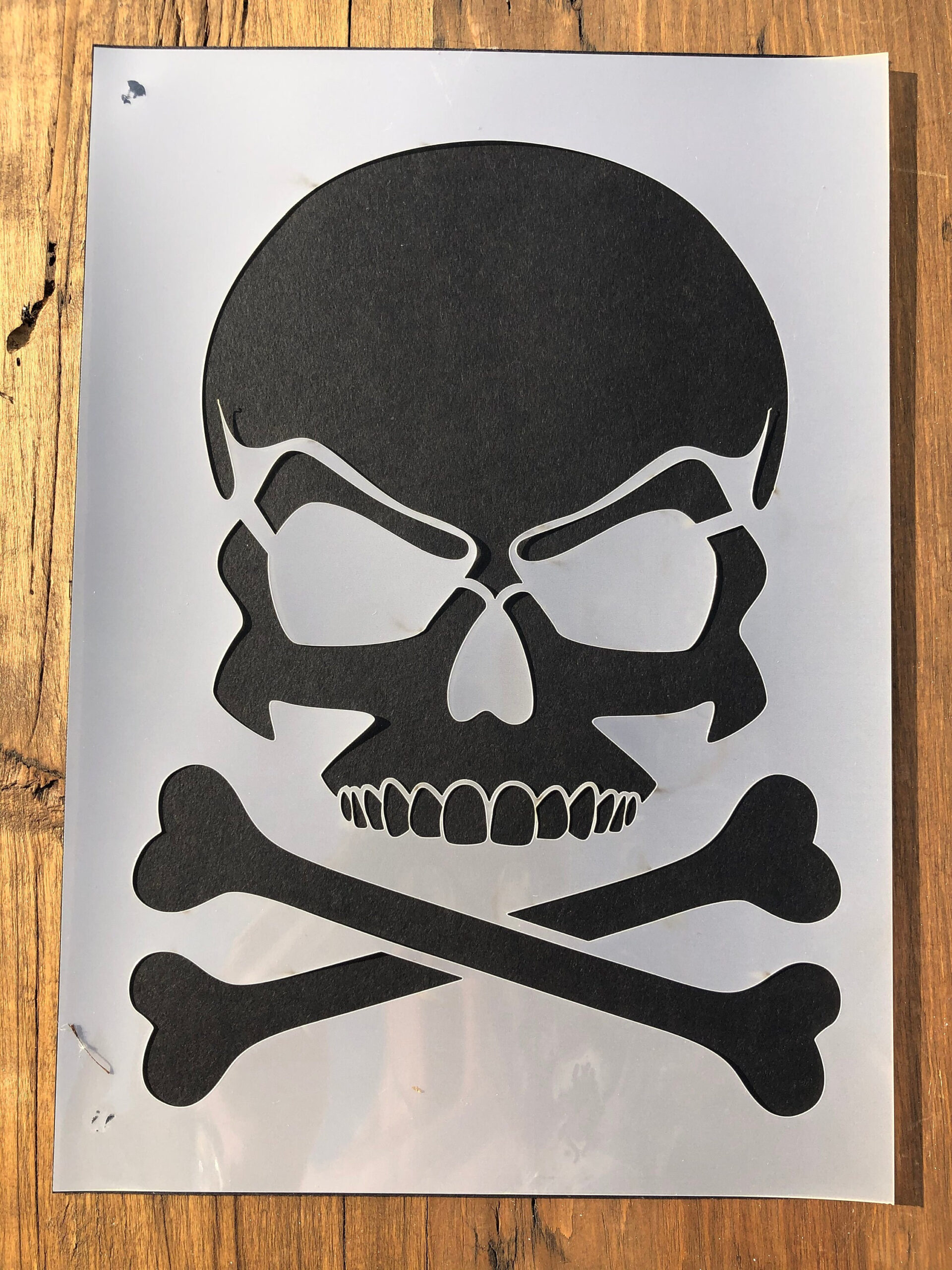 Skull &amp;amp; Crossbones Skeleton Head Stencil Template, Image Size throughout Skull And Crossbones Stencil Printable