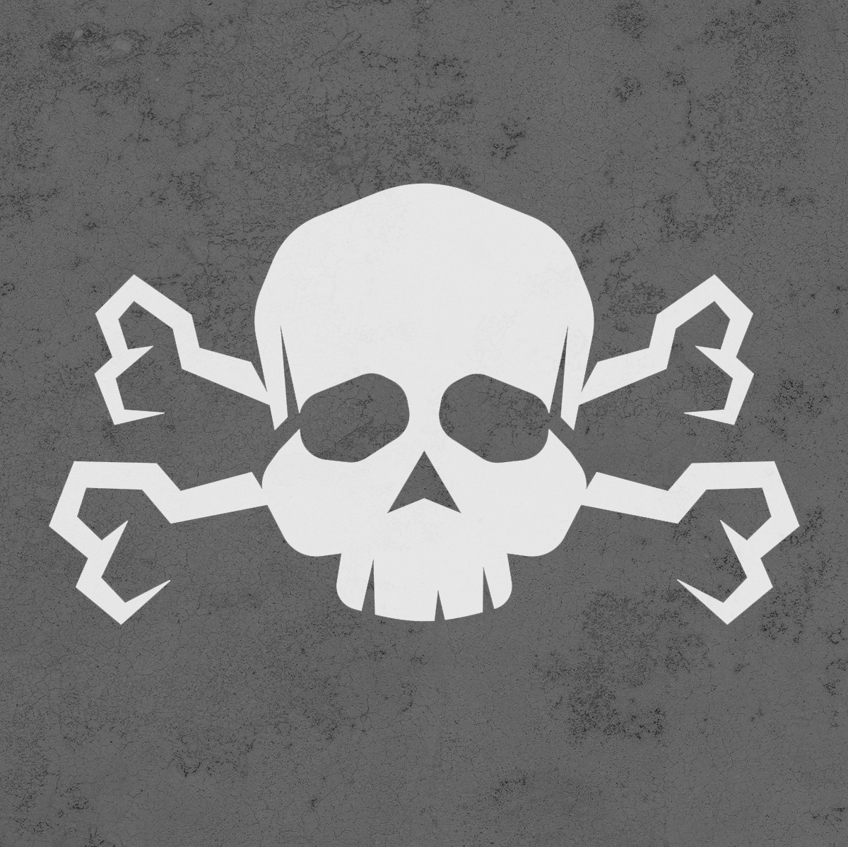 Skull N Bones - Ready To Print! 3D Printable Stencil in Skull and Crossbones Stencil Printable
