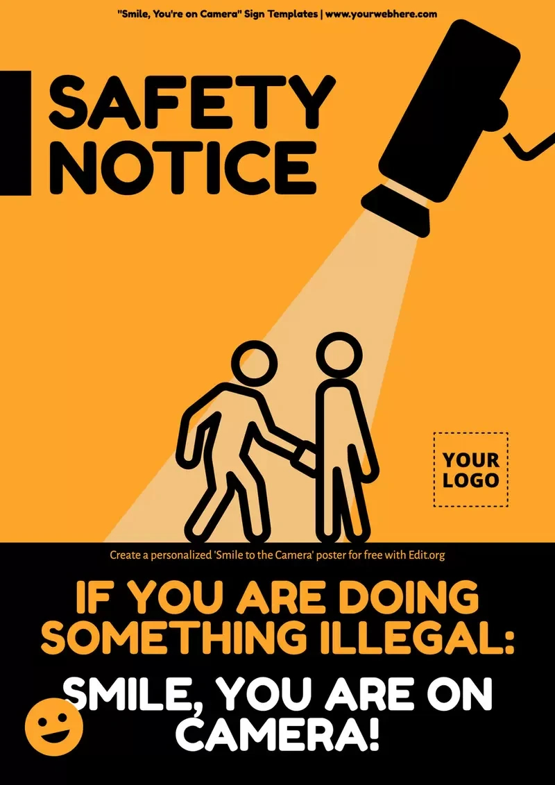 thumbnail image 2 of "Keep Out - You're On Camera" Warning Sign - 7x10 Inch Aluminum - Made In USA 2 of 6