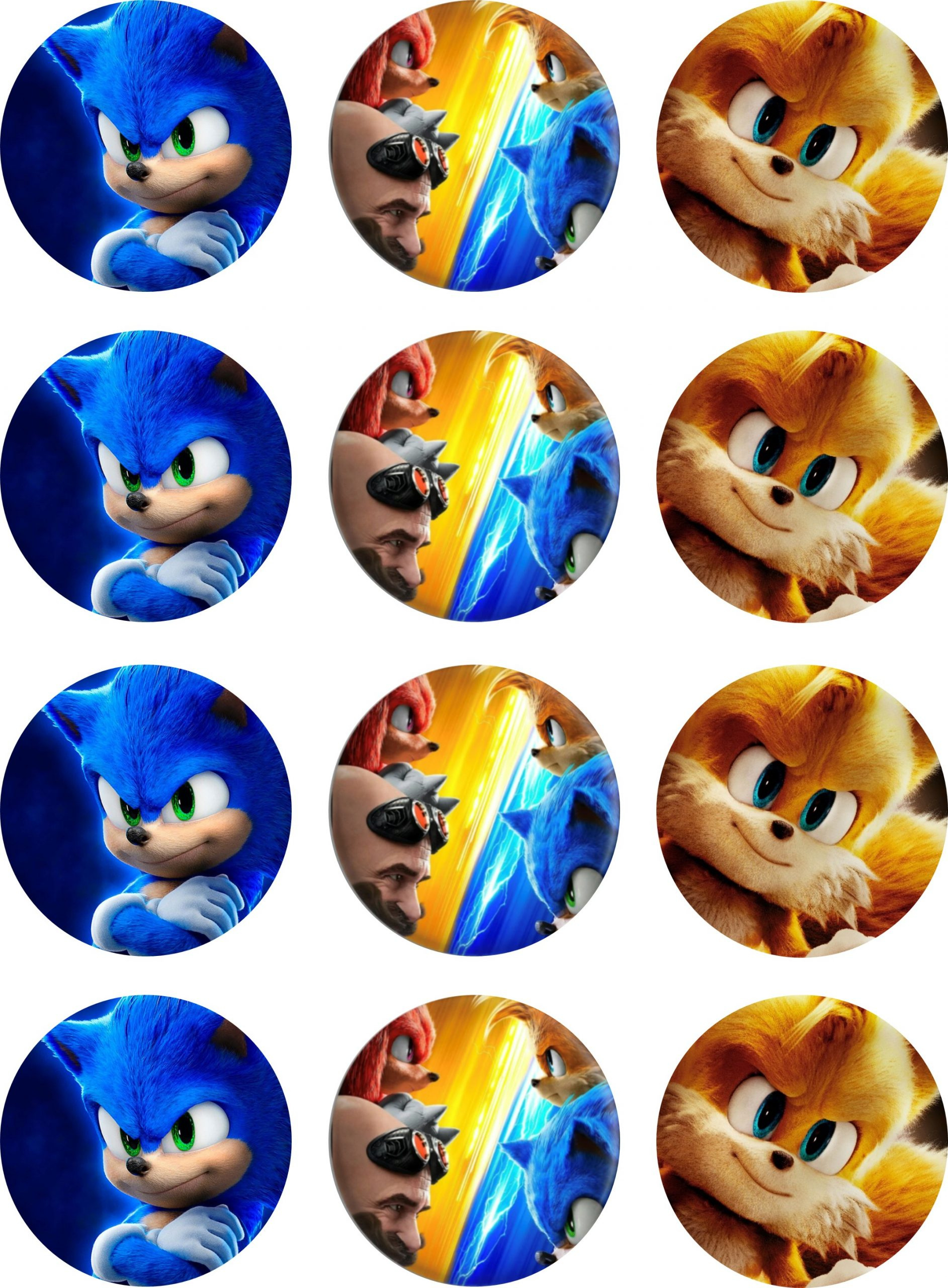 Sonic | Movie | Cupcake Toppers – Shore Cake Supply intended for Free Printable Sonic Cupcake Toppers Printable