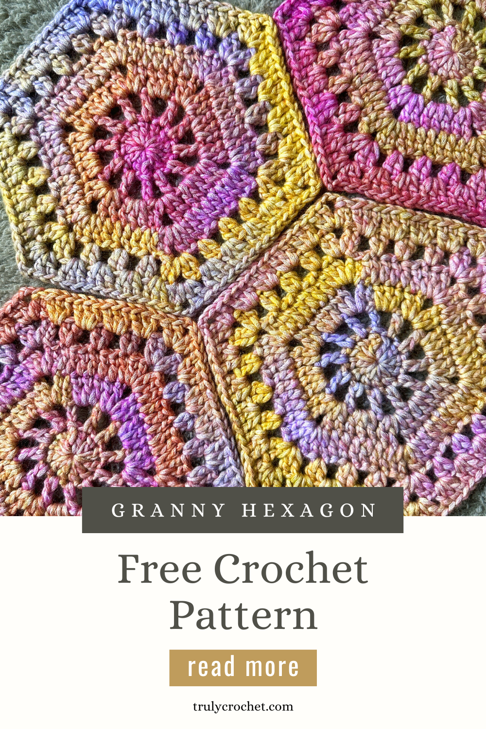 Spirit Granny Hexagon - Free Crochet Pattern - Truly Crochet in Free Printable Hexagon Crochet Pattern
