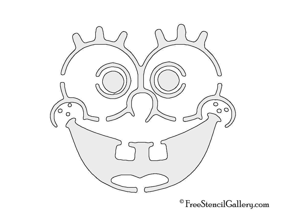 Spongebob Pumpkin Stencil for Printable Spongebob Pumpkin Stencil