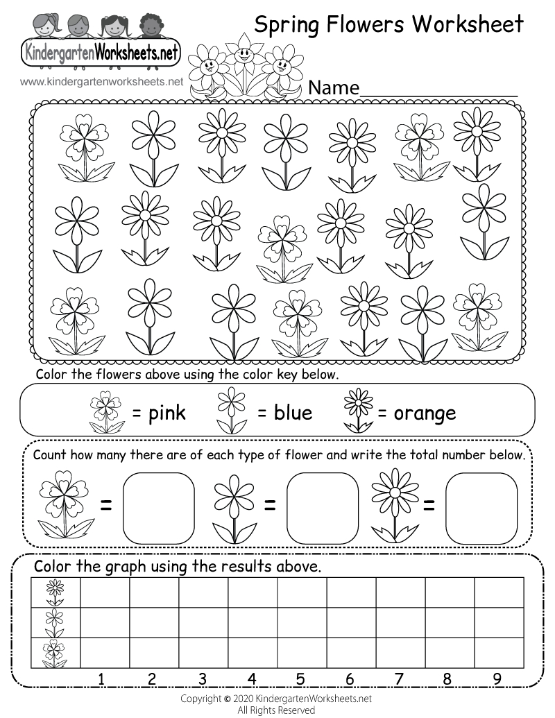 Spring Flowers Worksheet - Free Printable, Digital, &amp;amp; Pdf within Printable Flower Bar Graph Worksheet