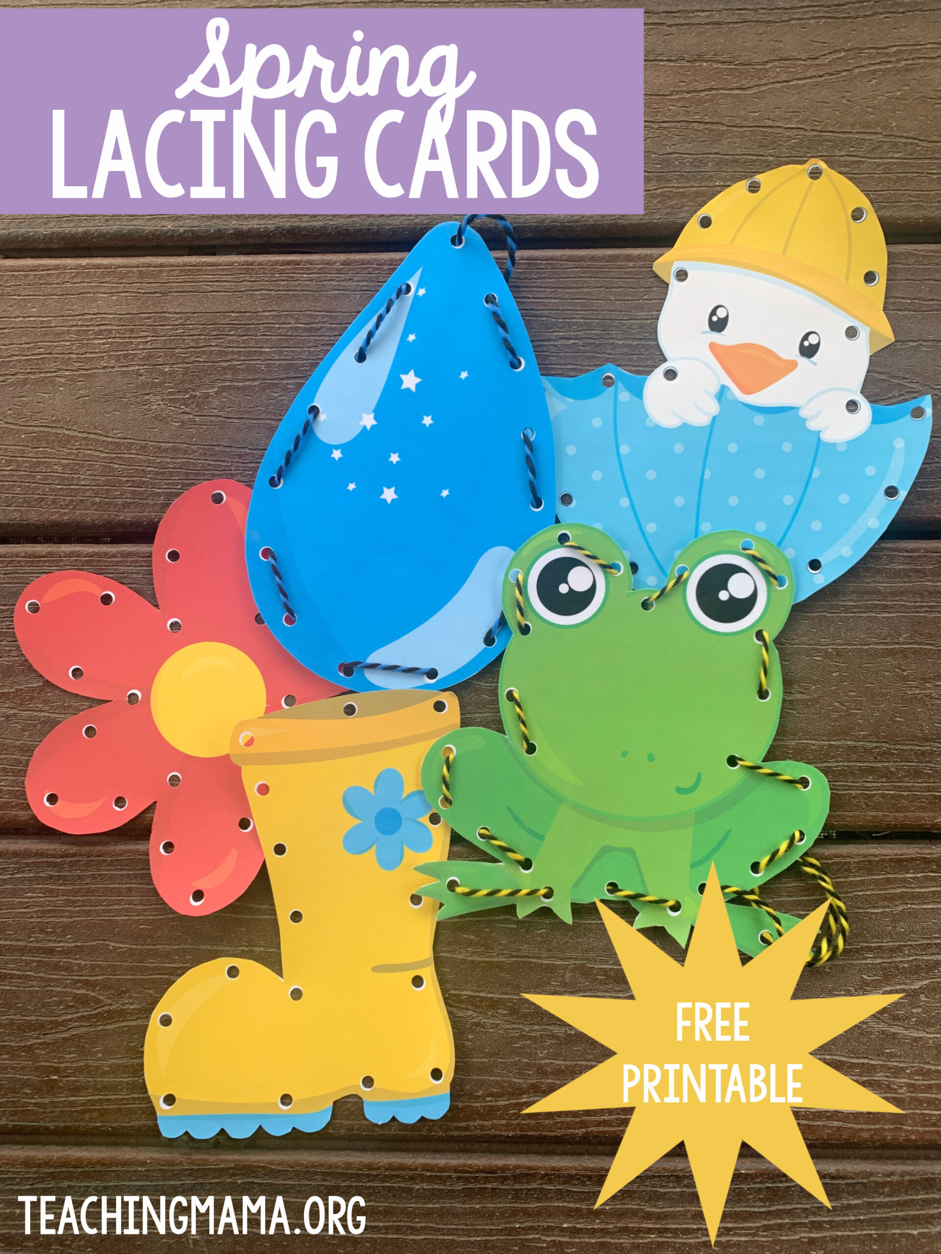 Spring Lacing Cards - Teaching Mama throughout Lacing Cards Free Printable
