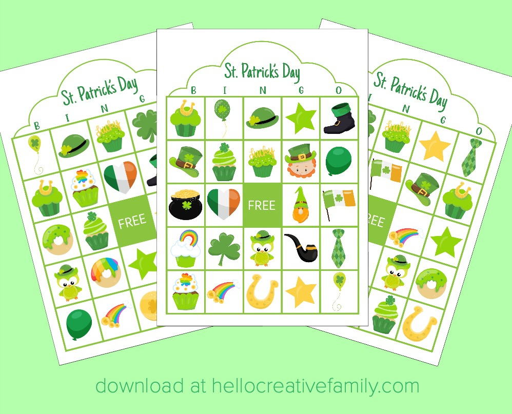 St. Patrick&amp;#039;S Day Bingo- Free Printable - Hello Creative Family in Free Printable St Patrick&amp;#039;S Day Bingo