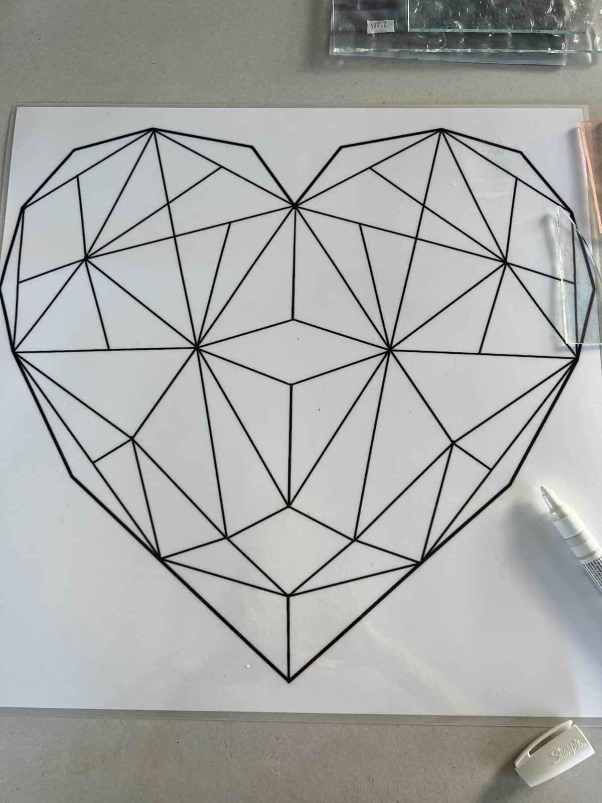 Stained Glass Heart Pattern {Free} - The Handmade Home inside Free Printable Stained Glass Heart Patterns