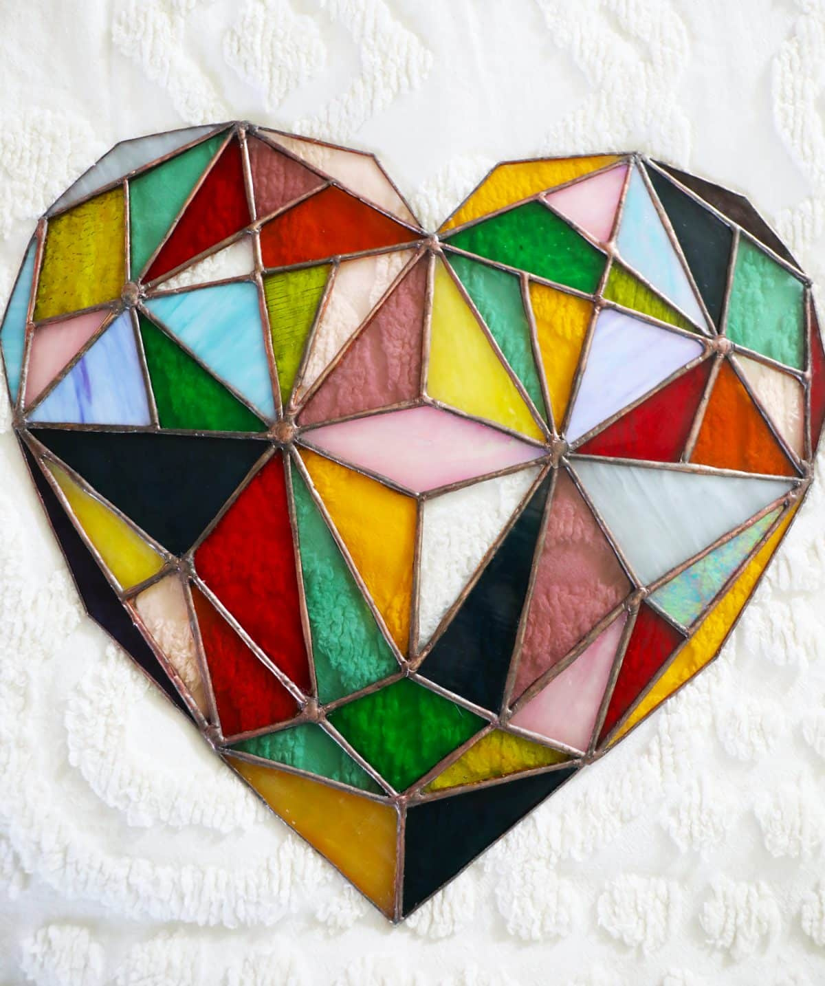Stained Glass Heart Pattern {Free} - The Handmade Home within Free Printable Stained Glass Heart Patterns