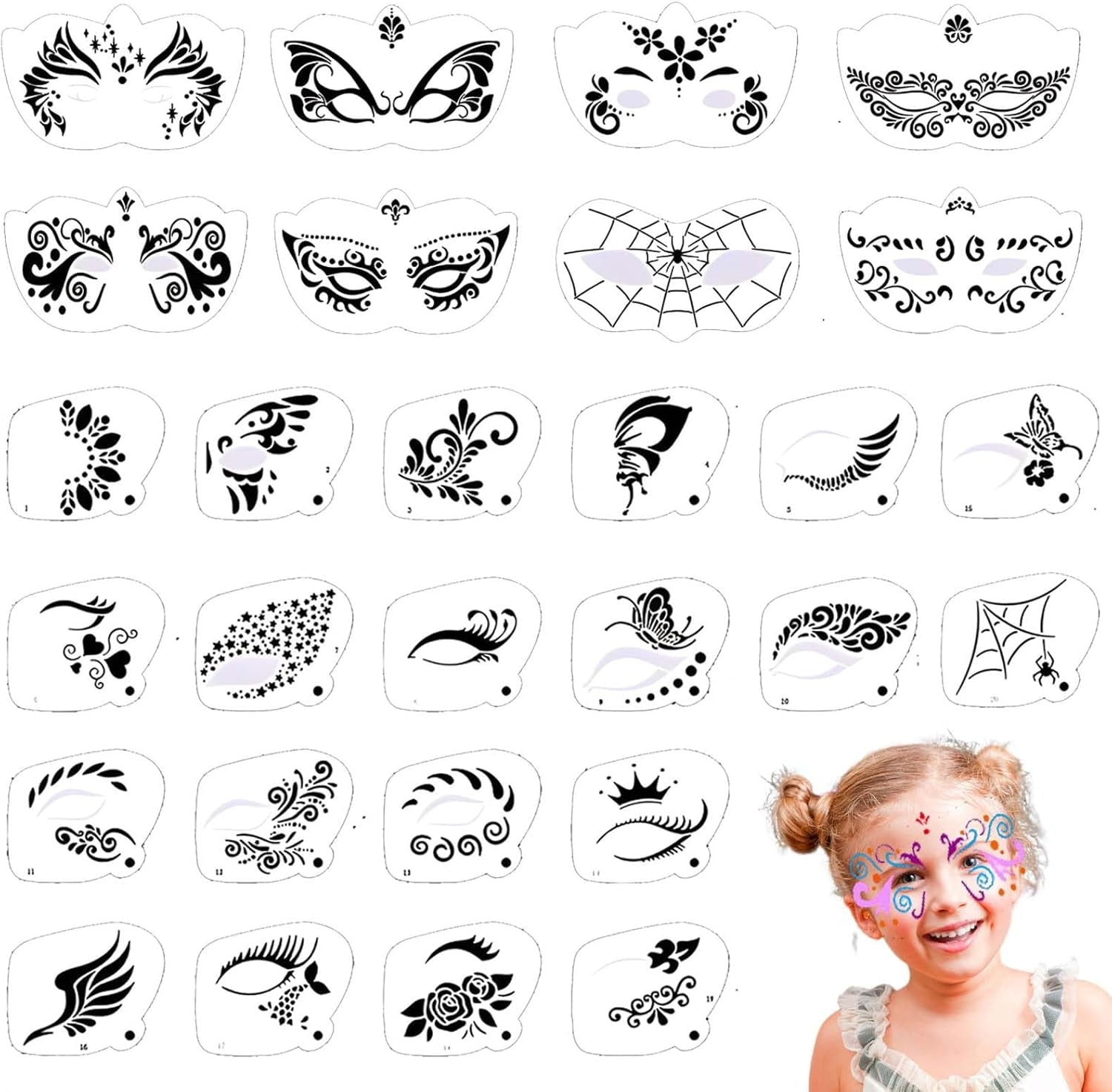 Stencil Face Painting within Free Printable Face Painting Stencils