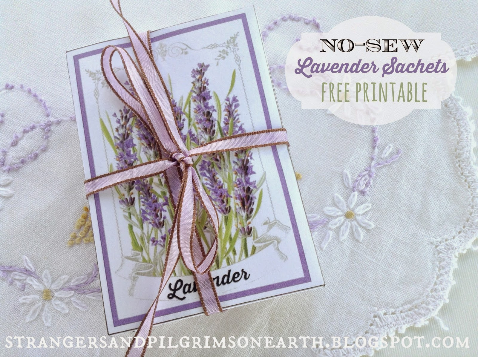 Strangers &amp;amp; Pilgrims On Earth: {No Sew} Lavender Drawer Sachets within Lavender Sachets Free Printable