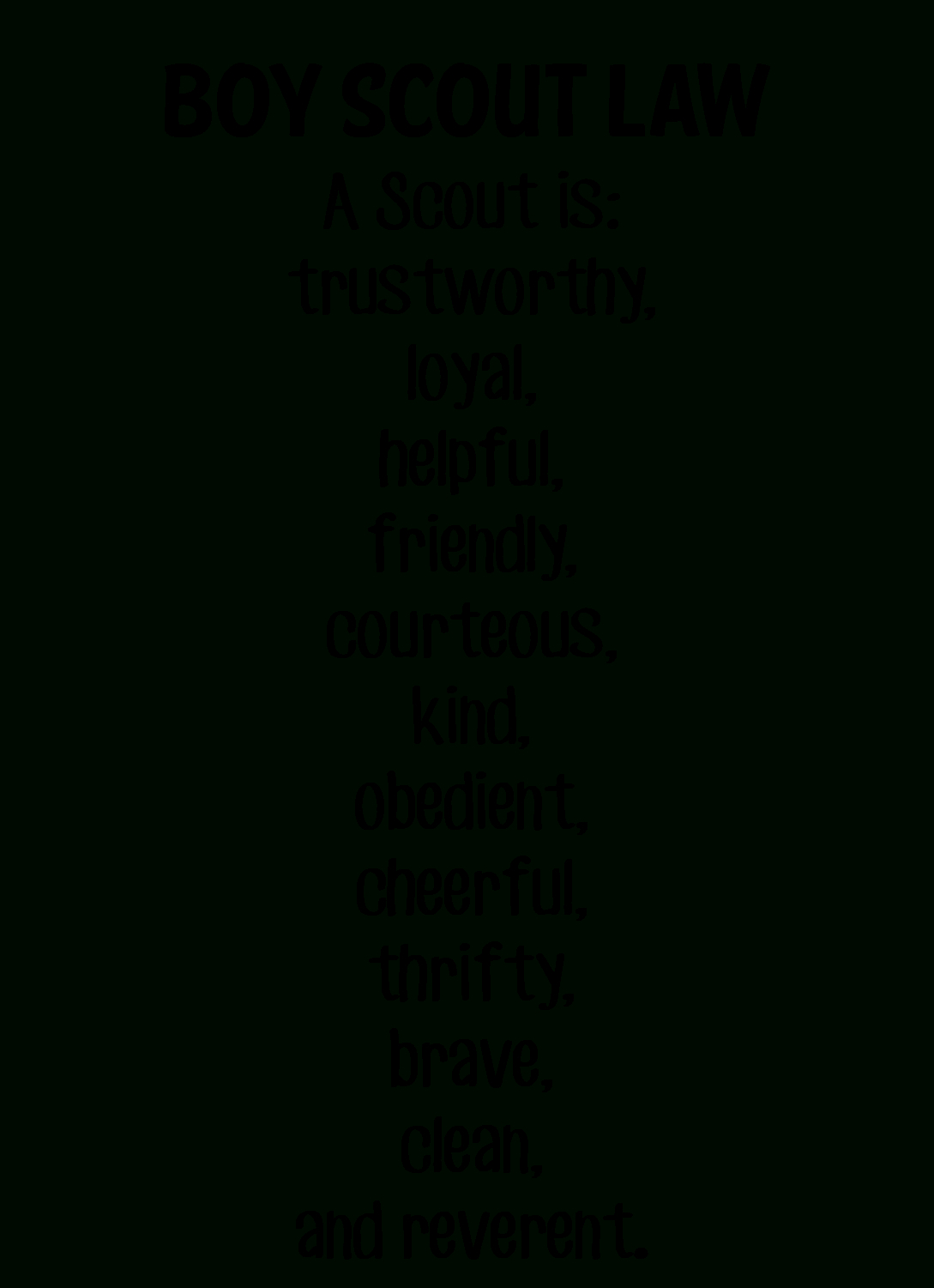 Strong Armor: Cub Scouts - Scout Oath And Law Helps And Printables intended for Scout Oath and Law Printable Free