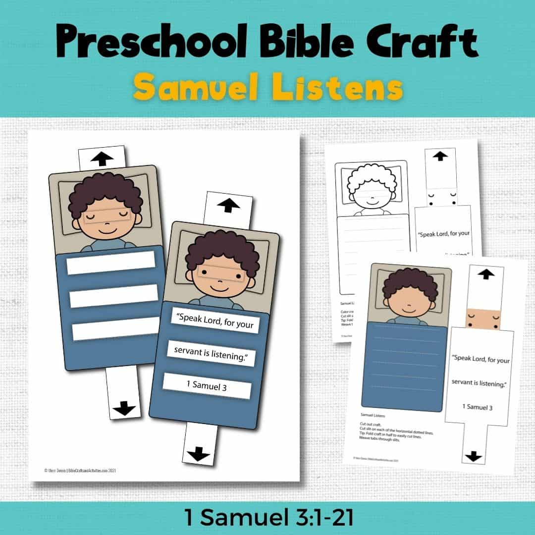 Sunday School Craft For Samuel Listens To God - Bible Crafts And for Printable Samuel Listens To God Craft
