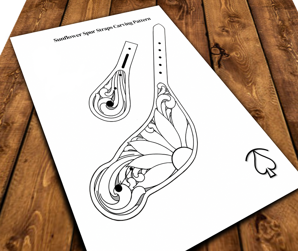 Sunflower Spur Straps Pattern | Swinging Spade for Free Printable Spur Strap Patterns