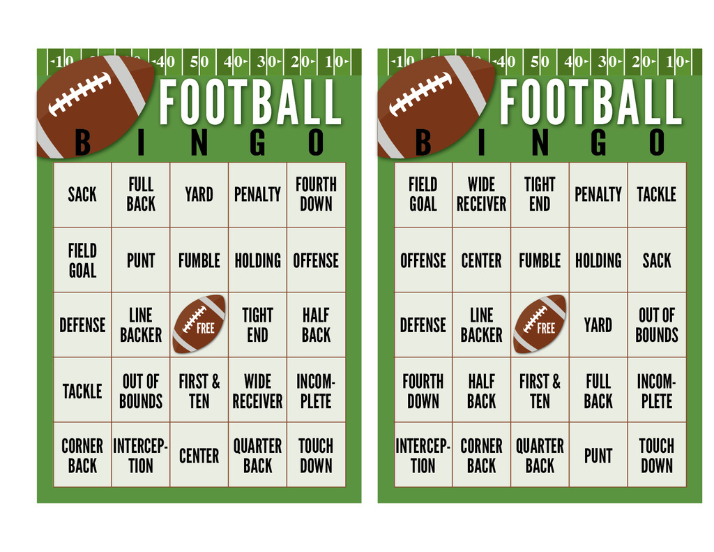 Super Bowl Football Bingo Cards (Free Printable) | The Taylor House within Free Football Bingo Card Generator