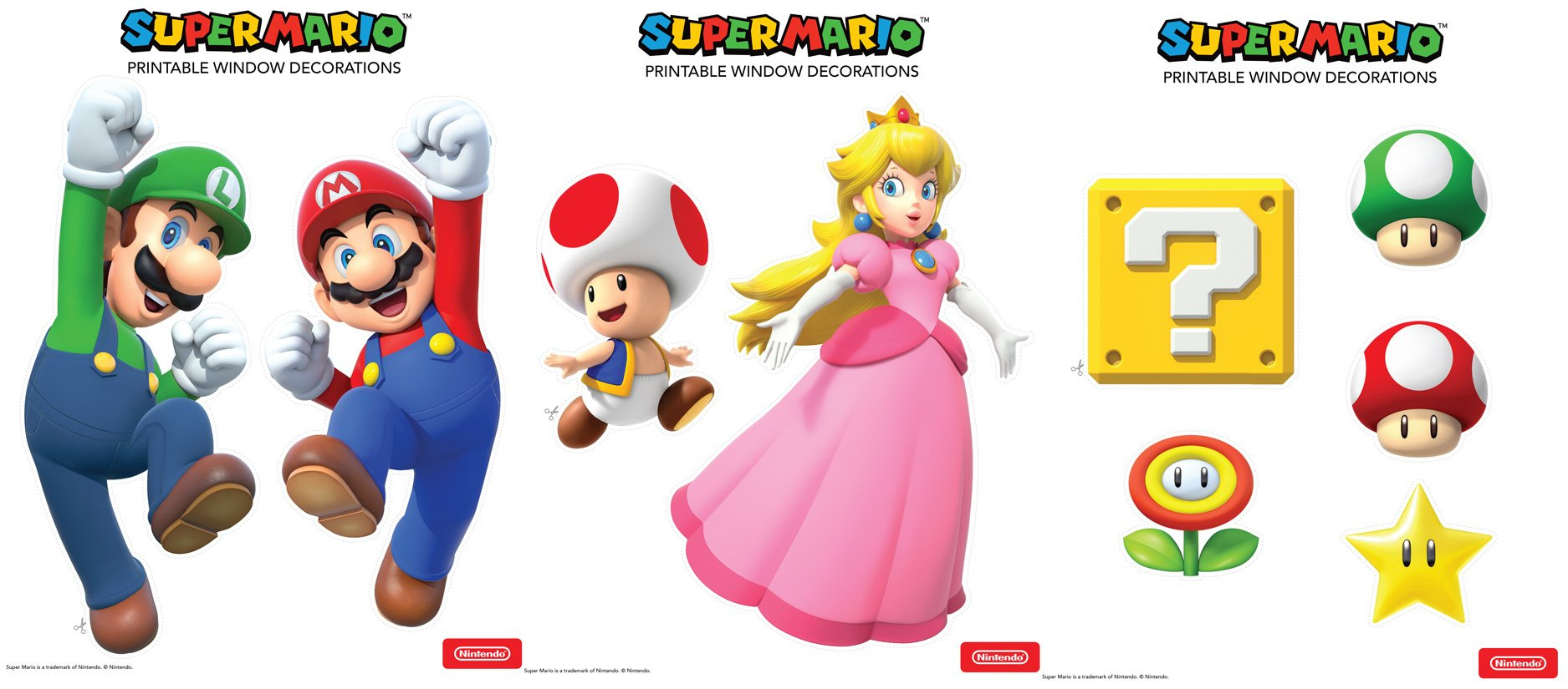 Super Mario Printable Decorations - Play Nintendo. intended for Free Mario Birthday Printables