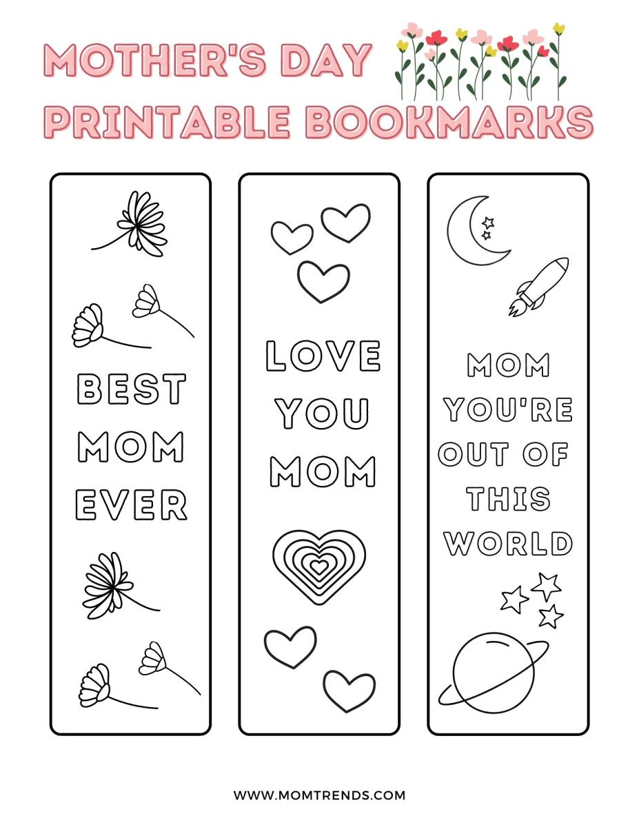 Sweet Mother&amp;#039;S Day Bookmark Printable - Momtrends in Free Printable Mother&amp;amp;#039;s Day Bookmarks to Color