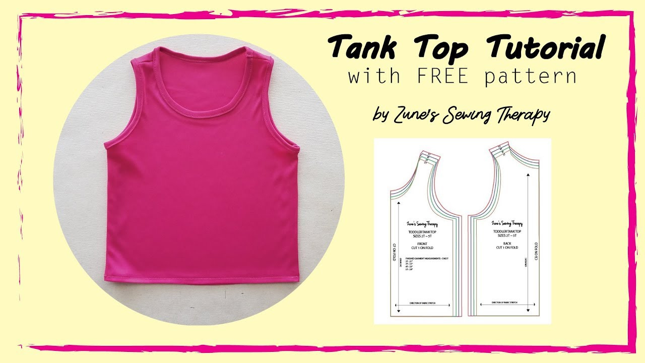 Tank Top Tutorial With Free Pattern with Printable Free Tank Top Sewing Pattern