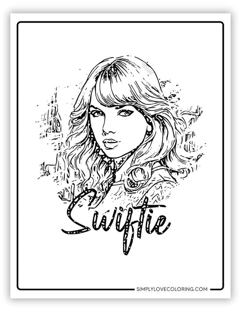 Taylor Swift Coloring Pages (Free Pdf Printables) - Simply Love intended for Free Printable Coloring Pages Taylor Swift