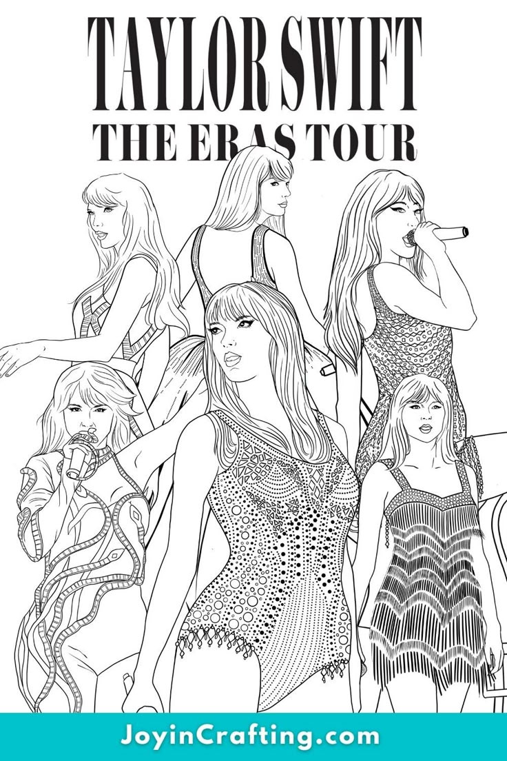 Taylor Swift The Eras Tour Coloring Pages Fan Art intended for Free Printable Coloring Pages Taylor Swift