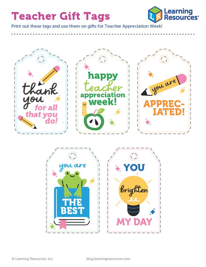 Teacher Appreciation Week Free Printable Gift Tags regarding Free Printable Teacher Gift Tags