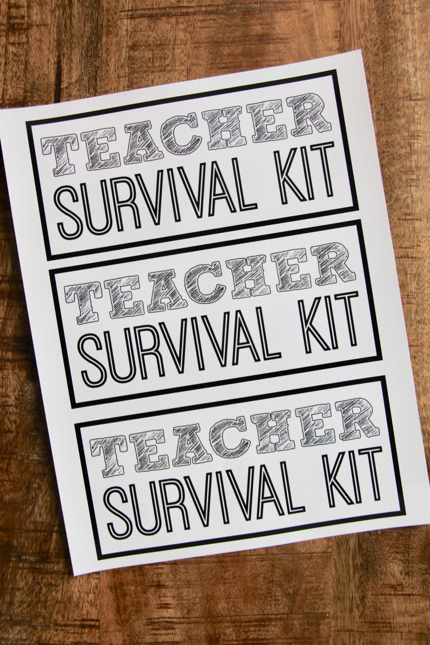 Teacher Survival Kit With Free Printable - Smashed Peas &amp;amp; Carrots for Free Printable Teacher Survival Kit Label Printable