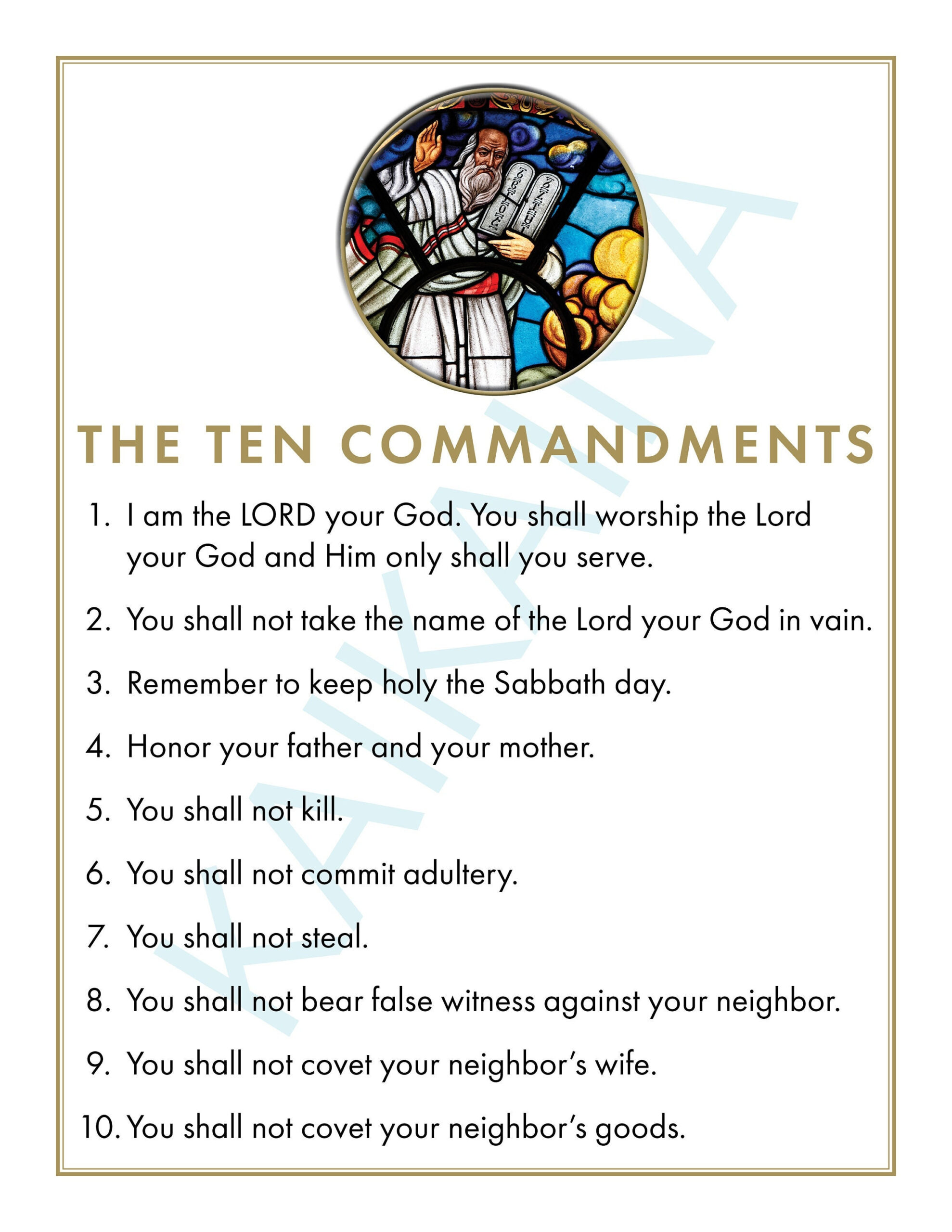 Ten Commandments Catholic Poster For Children - 8.5&amp;quot; X 11&amp;quot; Poster Downloadable And Printable Catholic intended for Printable Ten Commandments Catholic