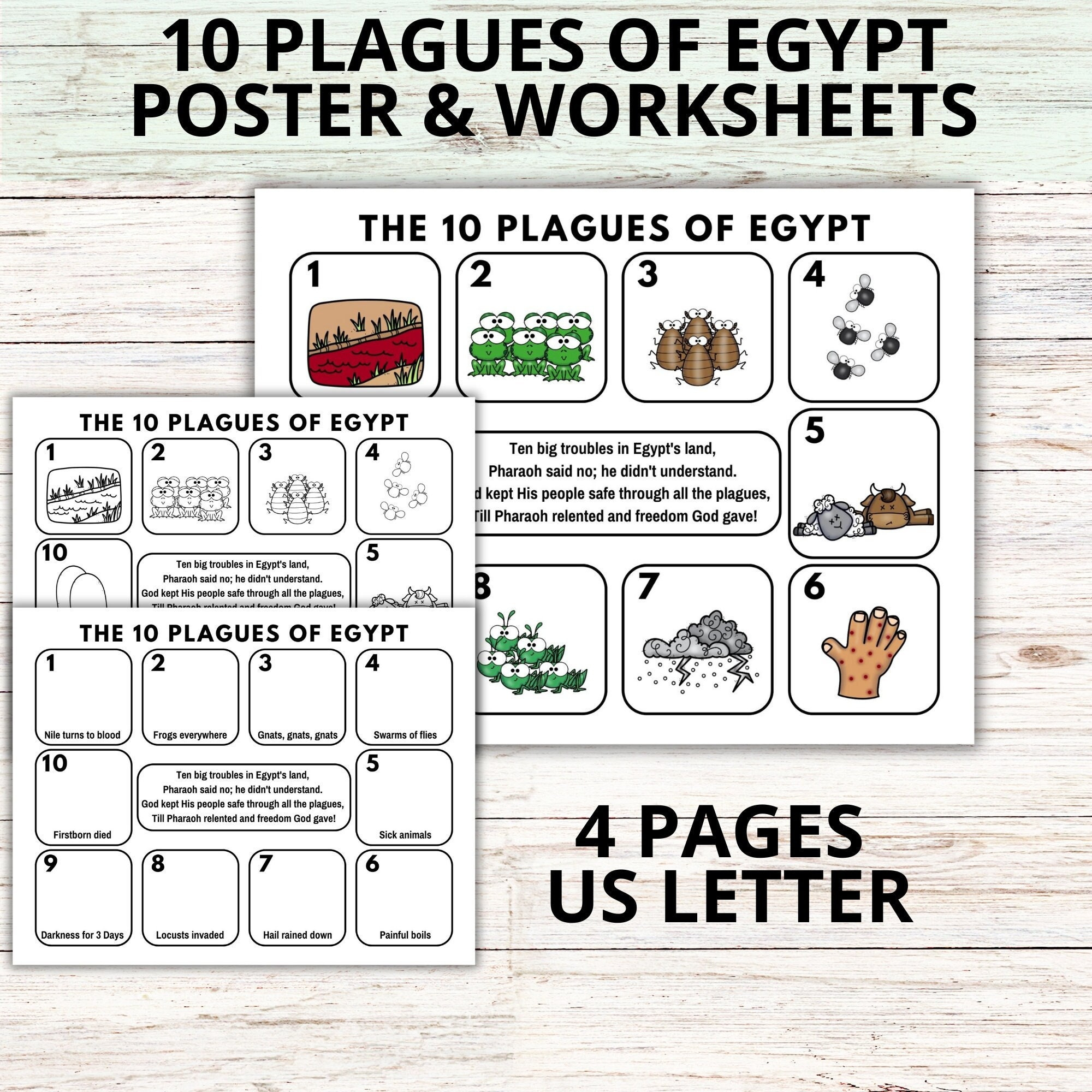 Ten Plagues Of Egypt Bible Activity Sheets, Exodus Sunday School for Printable 10 Plagues of Egypt Worksheet