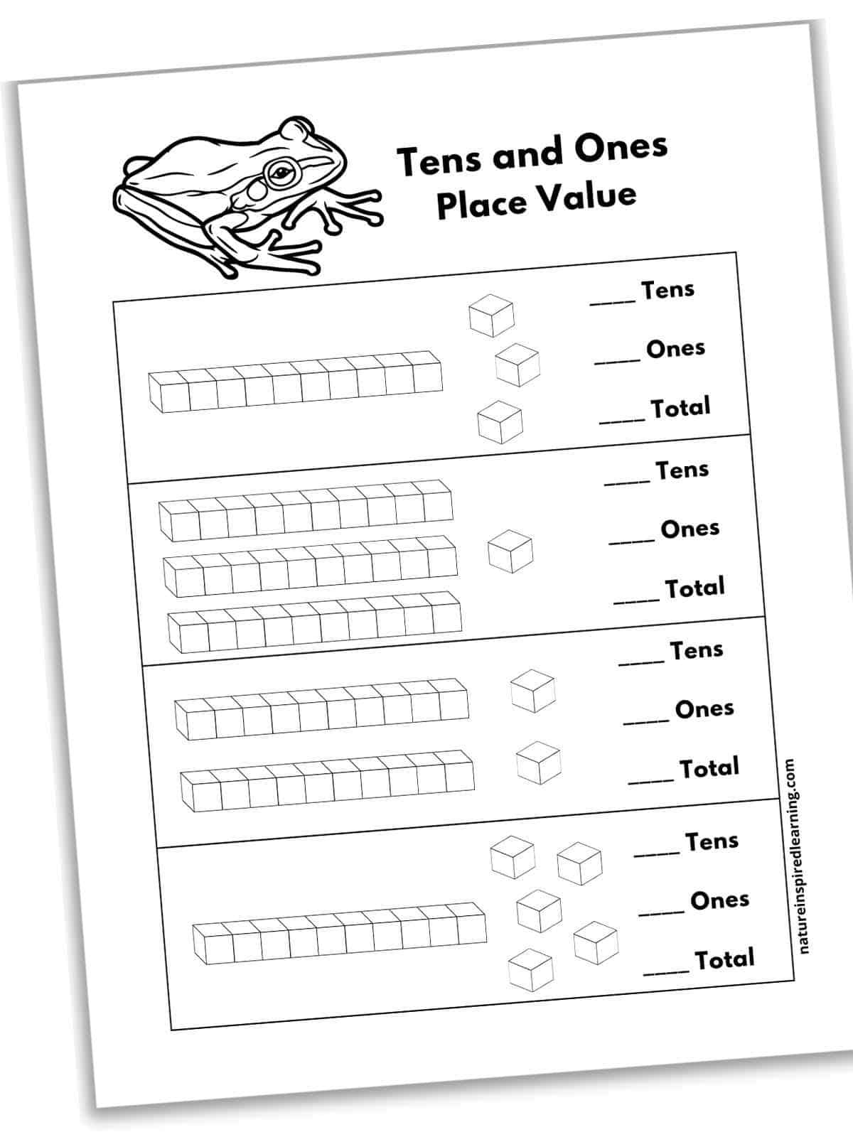 Tens And Ones Worksheets (Free) - Nature Inspired Learning pertaining to Printable Tens And Ones Worksheet