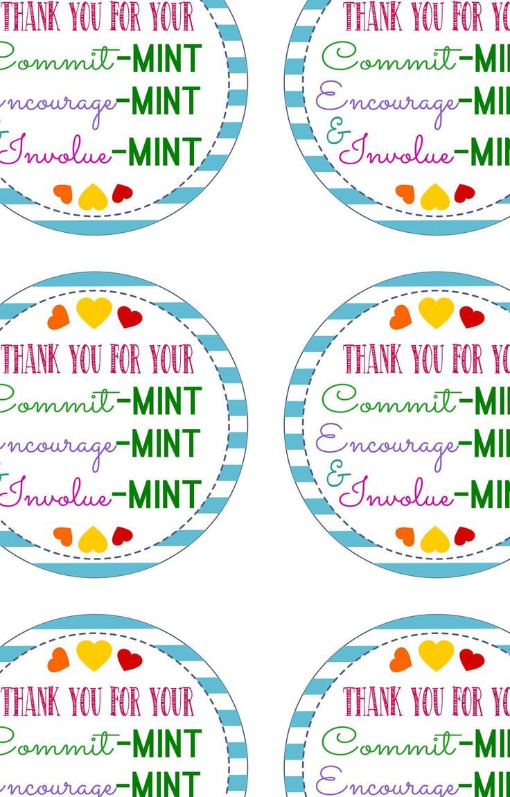Thank You For Your Commitment Gift Tag, Boss Mint Gift Tag throughout Thank You For Your Commit Mint Free Printable
