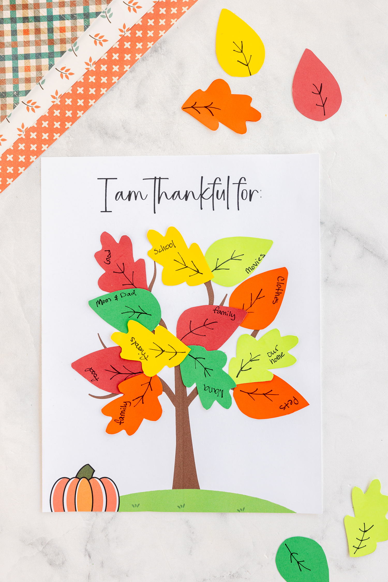 Thankful Tree Printable.mp4 regarding Thankful Leaves Free Printable